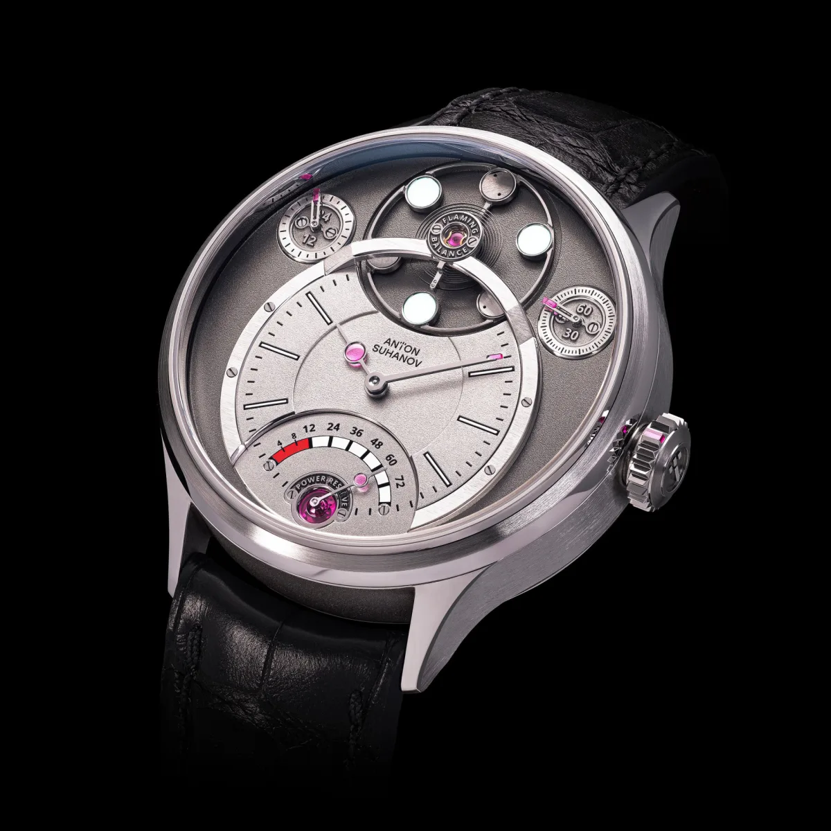 Anton Suhanov Flamingo watch close-up view