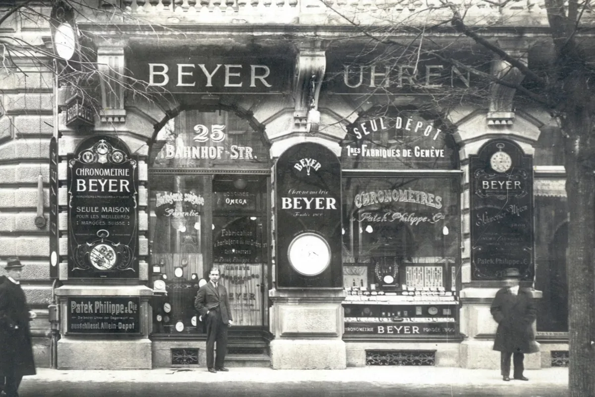 Exterior view of Beyer Chronometrie store in Zurich