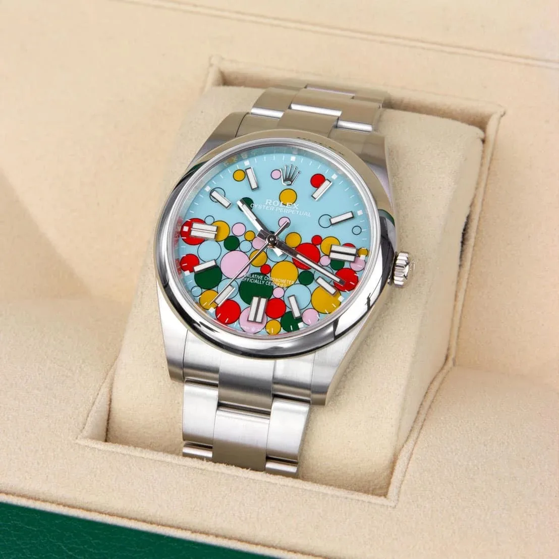 Colorful Rolex Jubilee Dial with lacquer coating