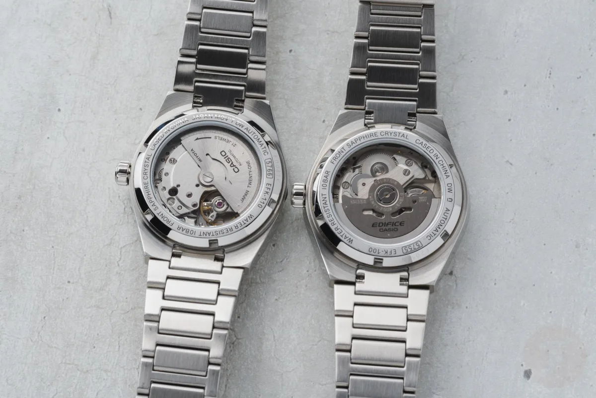 Miyota 8215 movement in Casio Edifice EFK-110