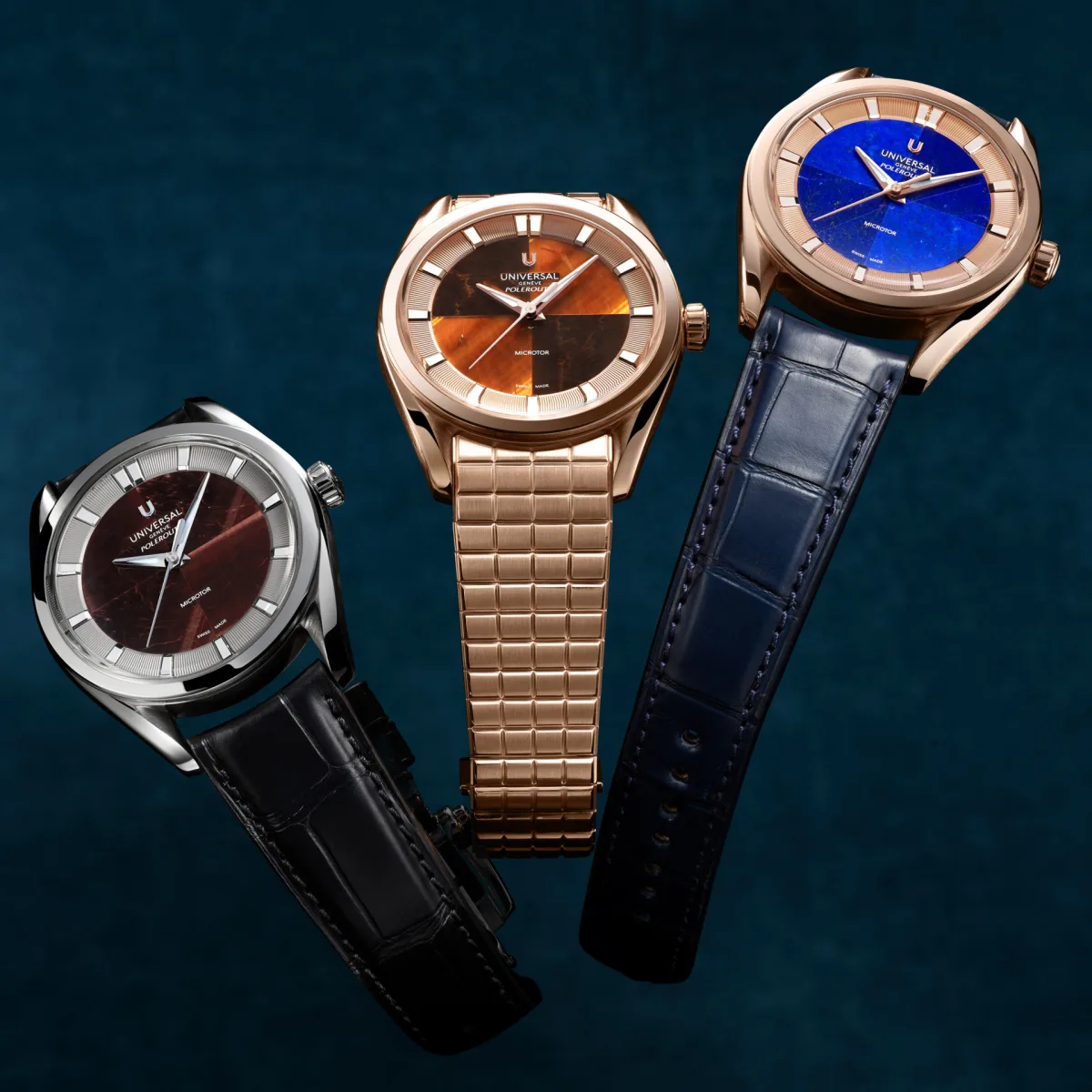 Polerouter dials with contrasting square finish