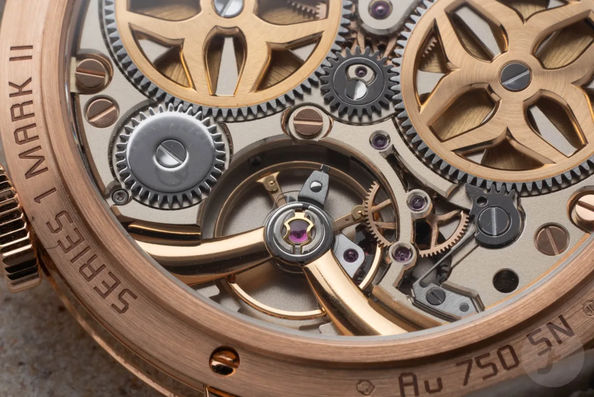 Hand-finished mechanism of Fleming Series 1 Mark II