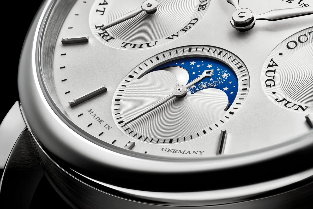Close-up of Saxonia Annual Calendar dial