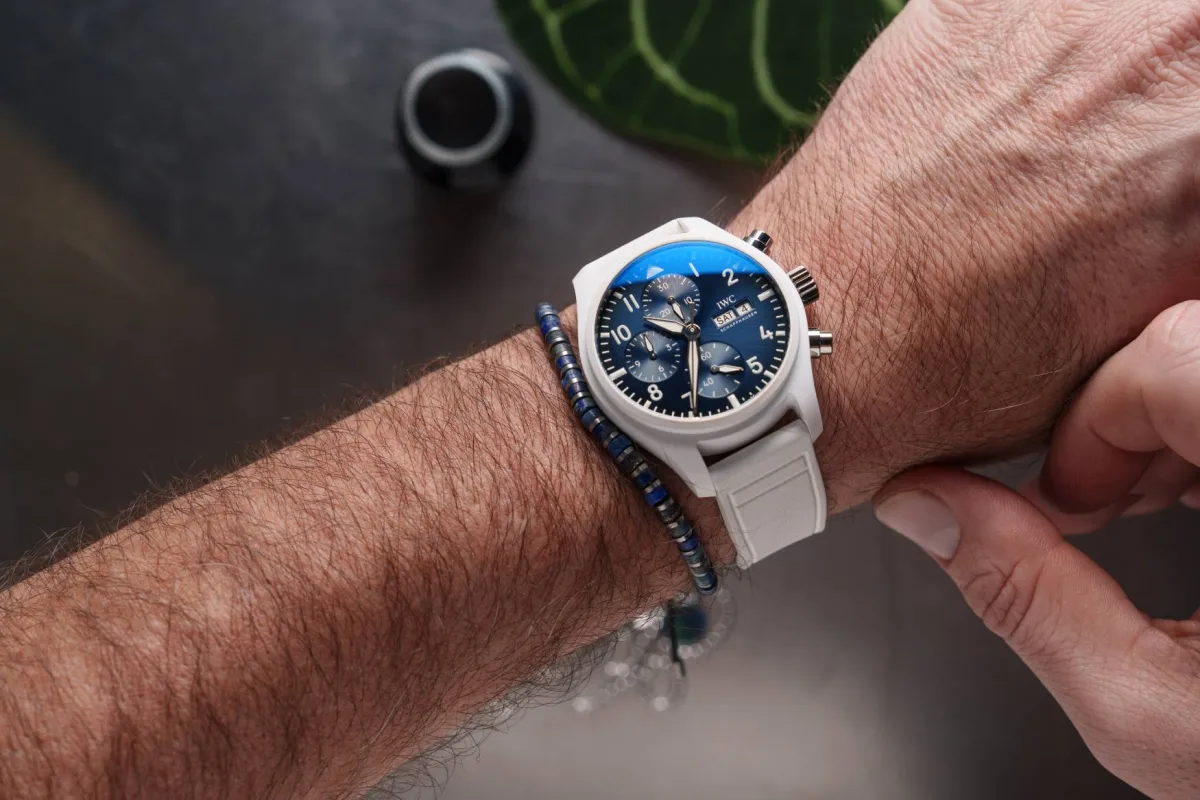 IWC Pilot’s Watch Chronograph 41 Le Petit Prince in white ceramic