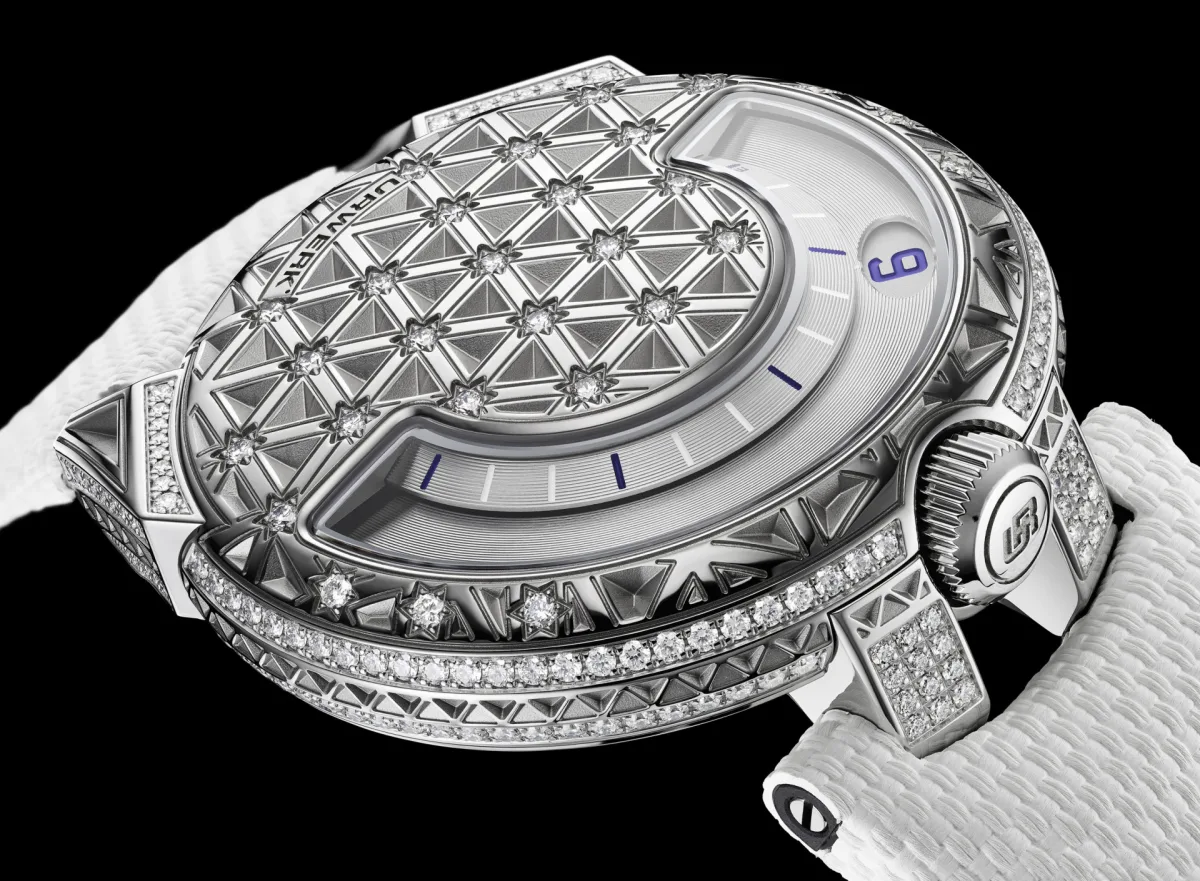 Urwerk UR-101 Diamond Sky Edition watch with diamonds