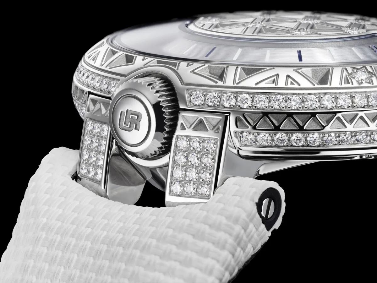 Close-up view of Urwerk UR-101 Diamond Sky Edition