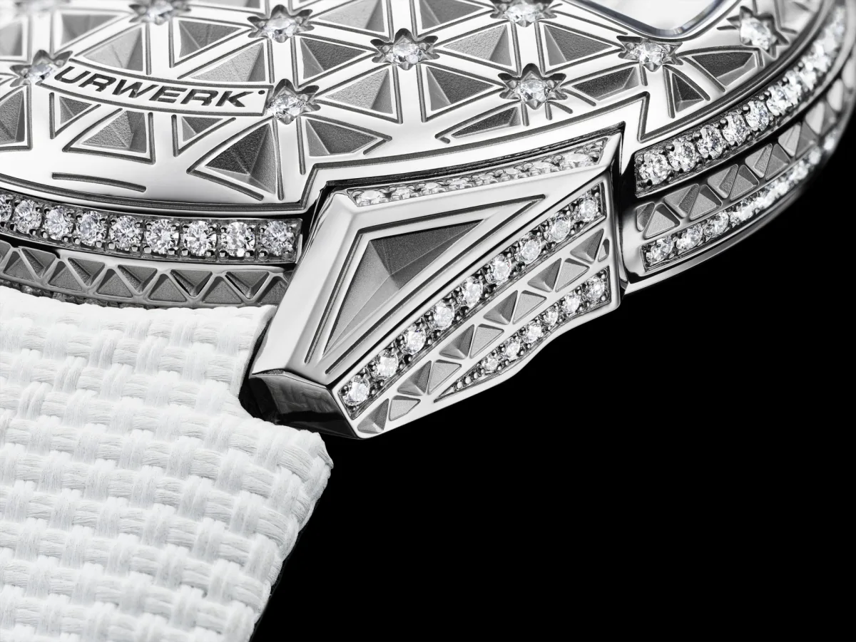 Side profile of Urwerk UR-101 Diamond Sky Edition