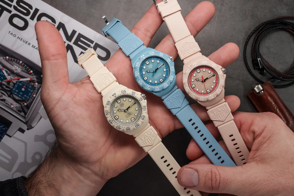 TAG Heuer Formula 1 Solargraph Pastel collection with pastel shades