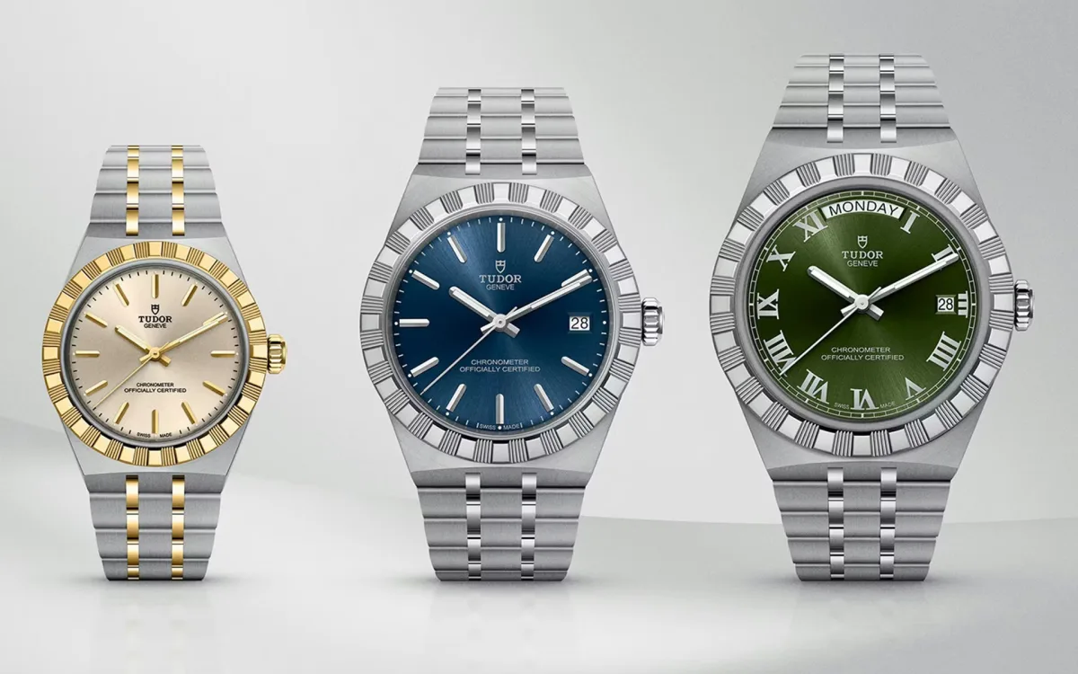 Tudor Royal collection with various case sizes