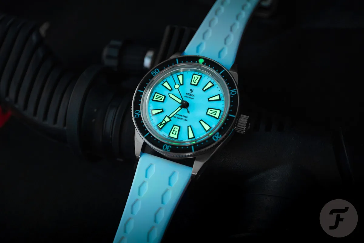 Yema Skin Diver Slim Full Lume case and bezel