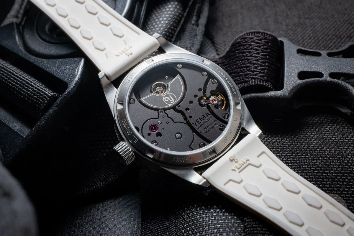 Yema Skin Diver Slim Full Lume watch hands and markers