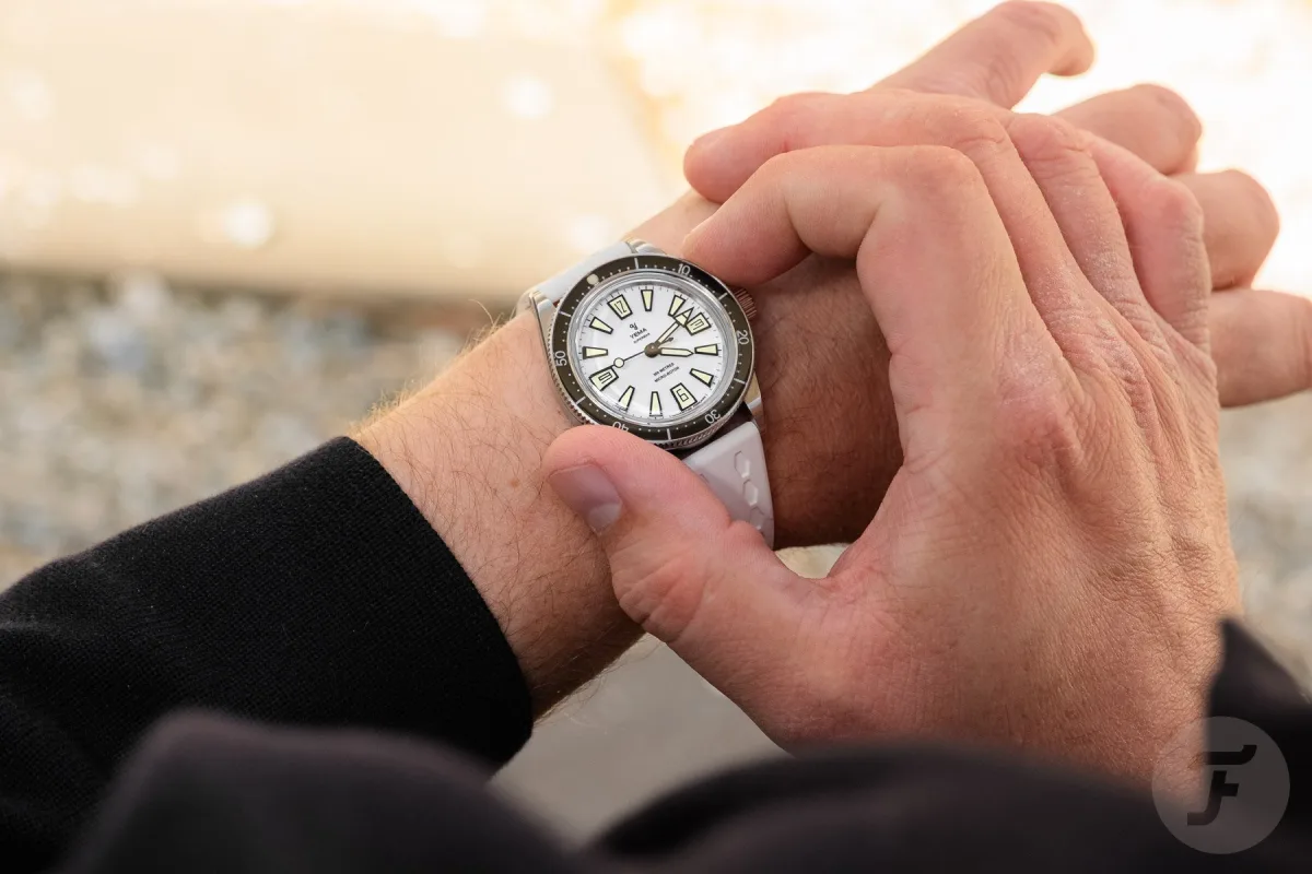 Yema Skin Diver Slim Full Lume with rubber strap