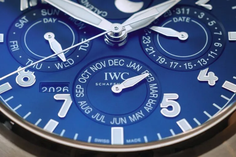IWC ProSet watch dial with sunburst effect
