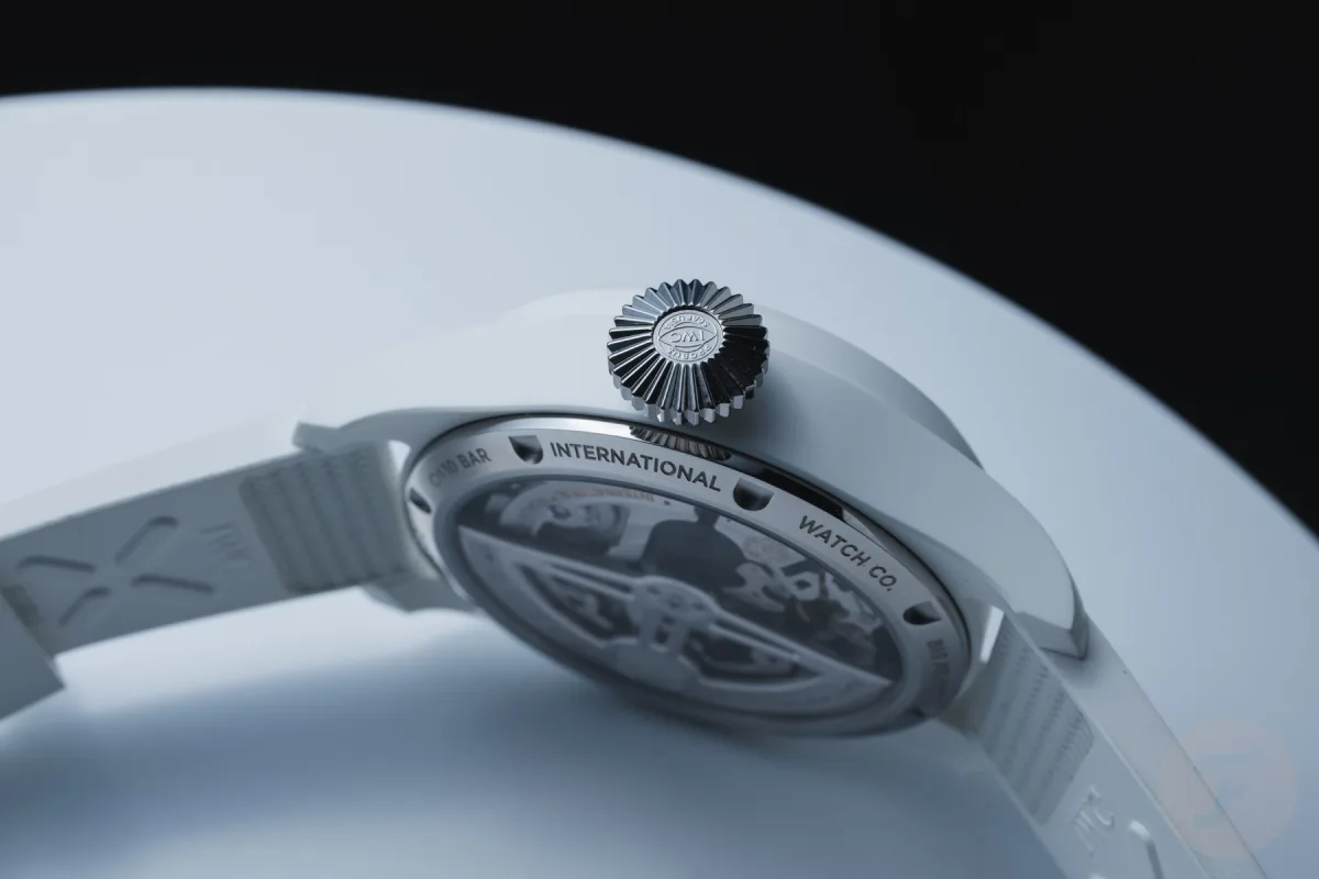 Transparent case back of the IWC Big Pilot’s Watch