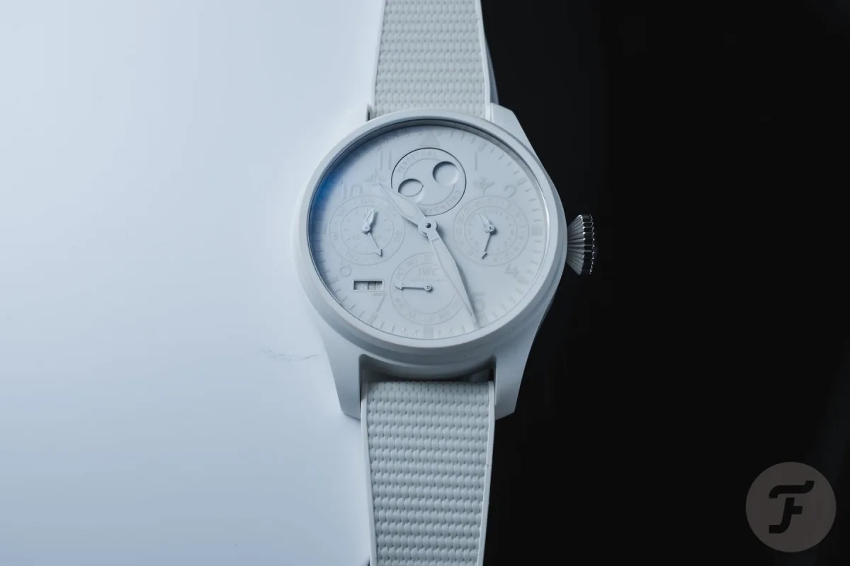 IWC Big Pilot’s Watch Ceralume with white rubber strap