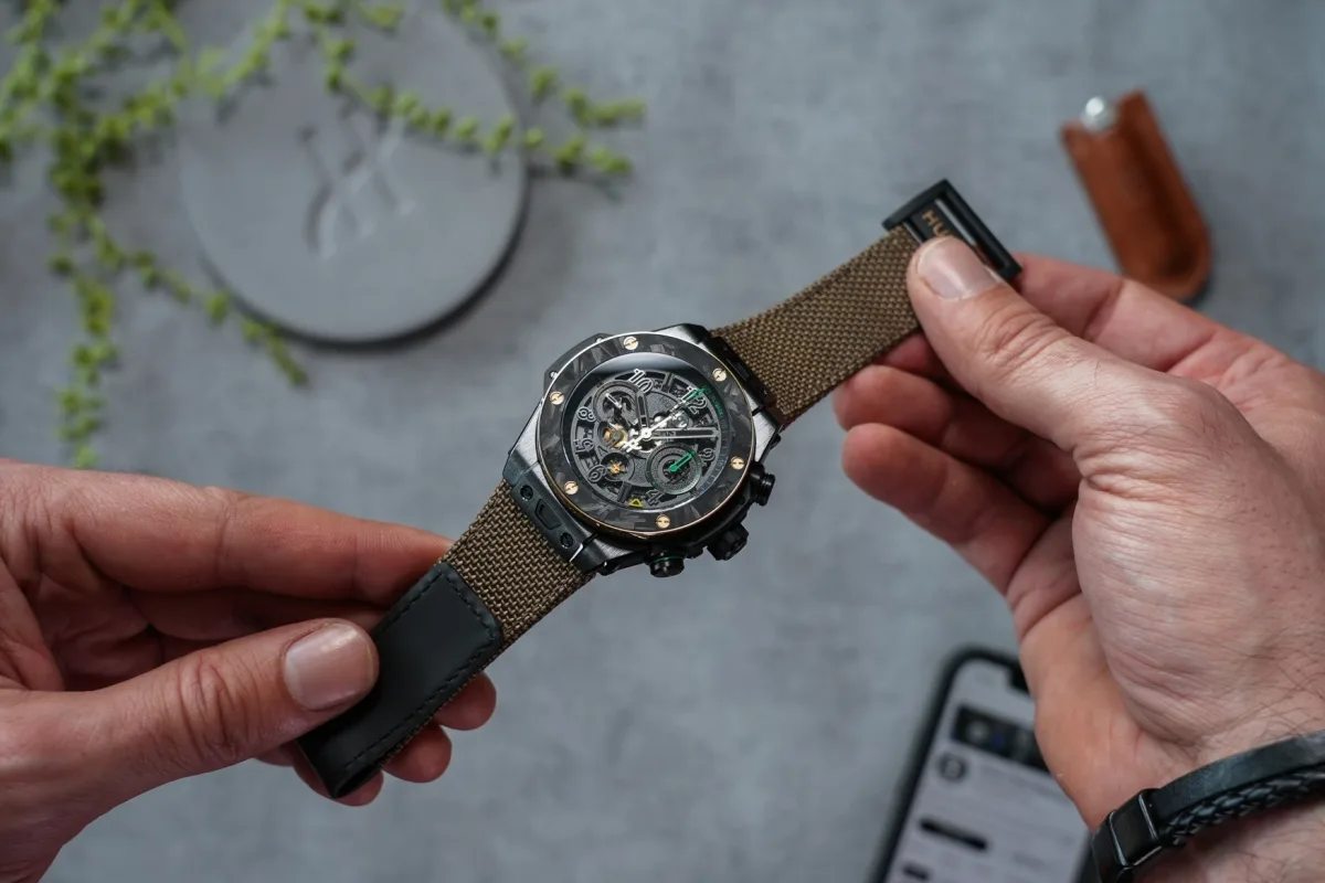 Straps of Hublot Big Bang Reloaded Mbappé and Bolt watches