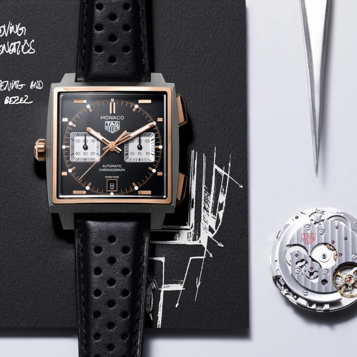 TAG Heuer Monaco Chronograph with rose gold elements