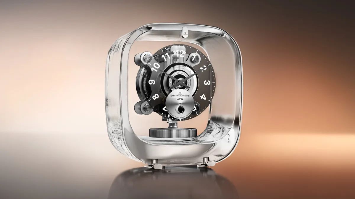 Atmos Designer 568 by Marc Newson with crystal case