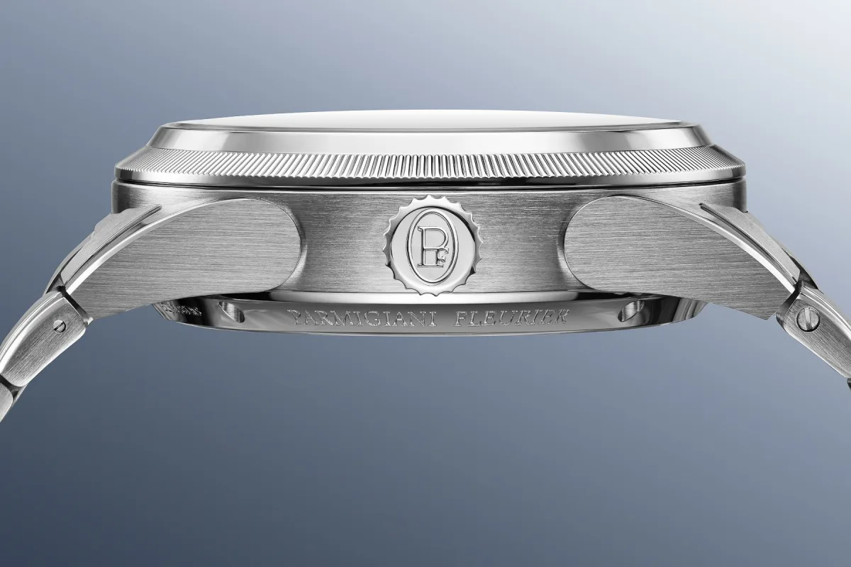 Close-up of the Tonda PF Chronographe Mystérieux's mineral blue dial