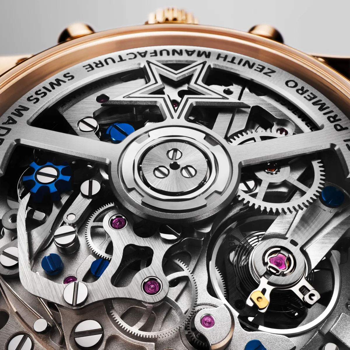 View of Zenith El Primero 3600SK movement