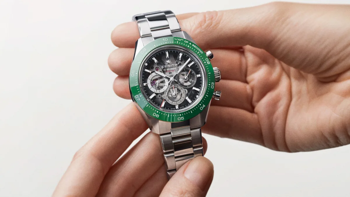 Detailed view of Zenith Chronomaster Sport Skeleton side profile