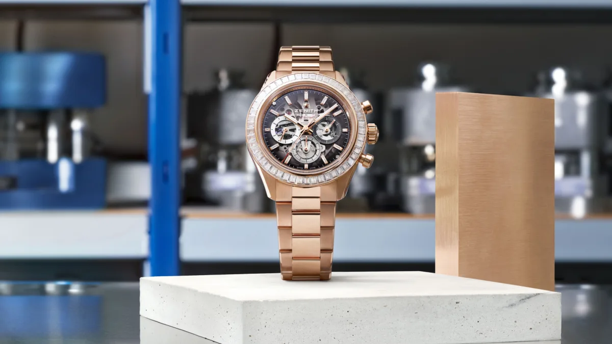 Zenith Chronomaster Sport Skeleton rose gold with diamond decoration