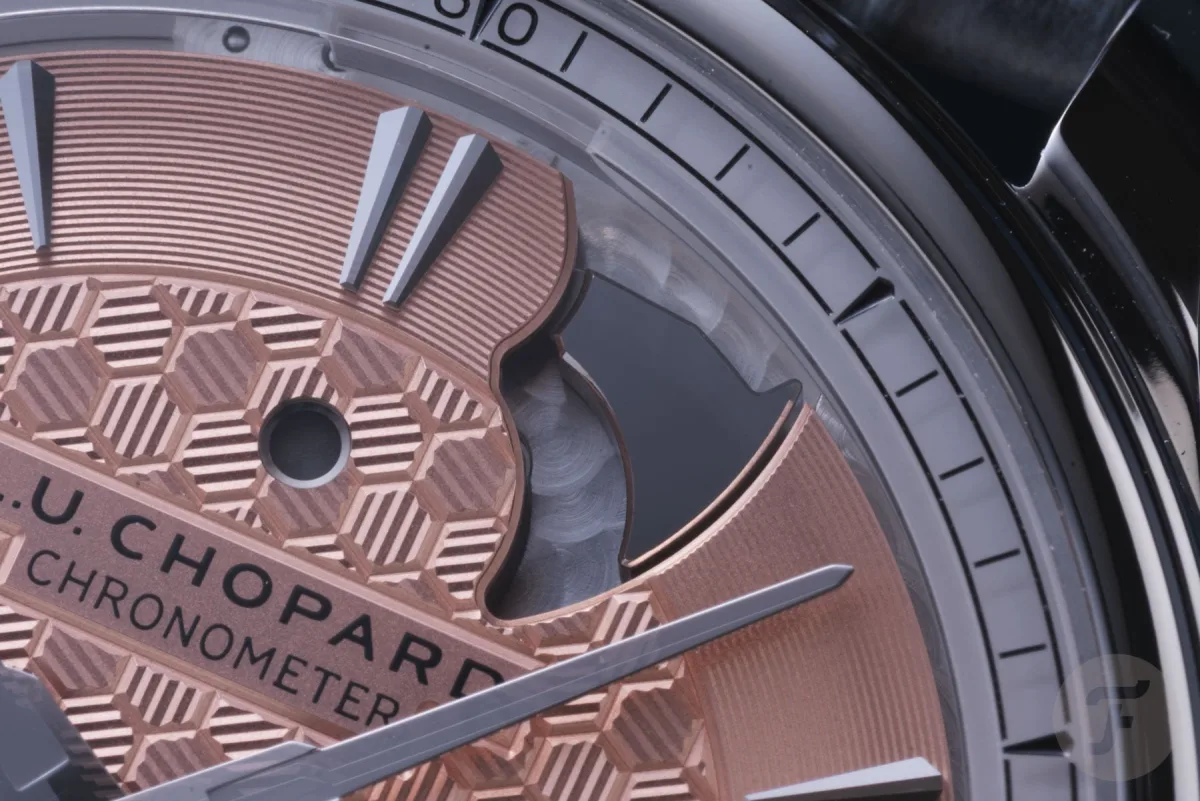 Strike One Titanium dial with honeycomb pattern