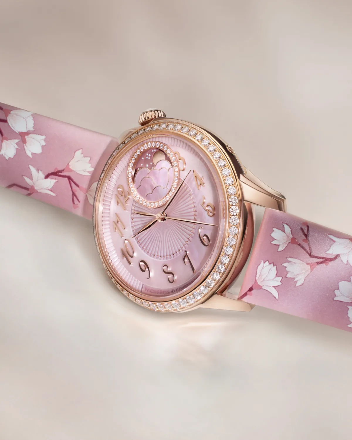 Hand-painted floral strap