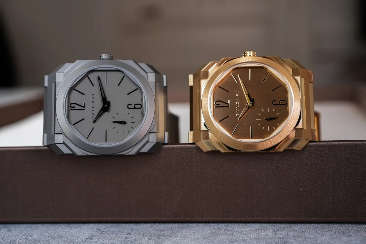 Bulgari Octo Finissimo 37 case with angular design