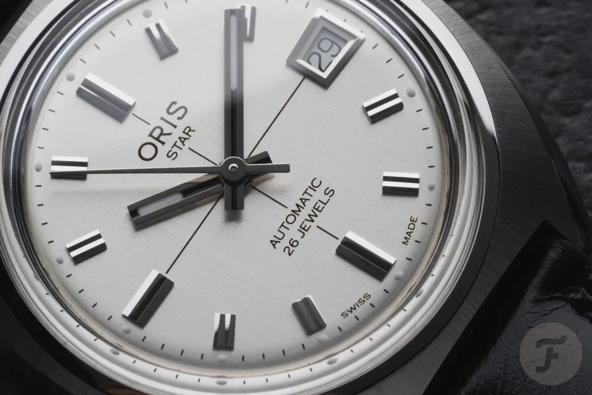 Dial of the new Oris Star with applied markers.