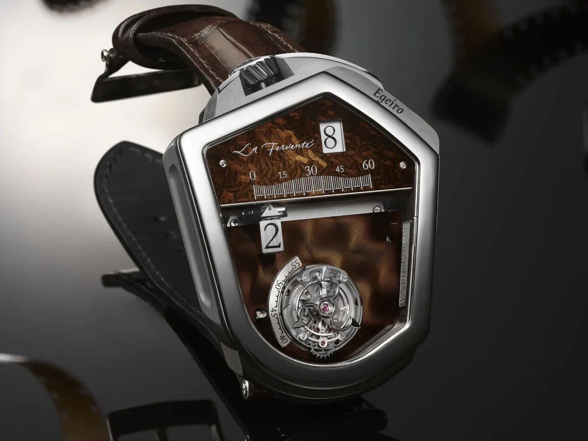 Egerio La Fervent Magic Hour Tourbillon with unusual time display
