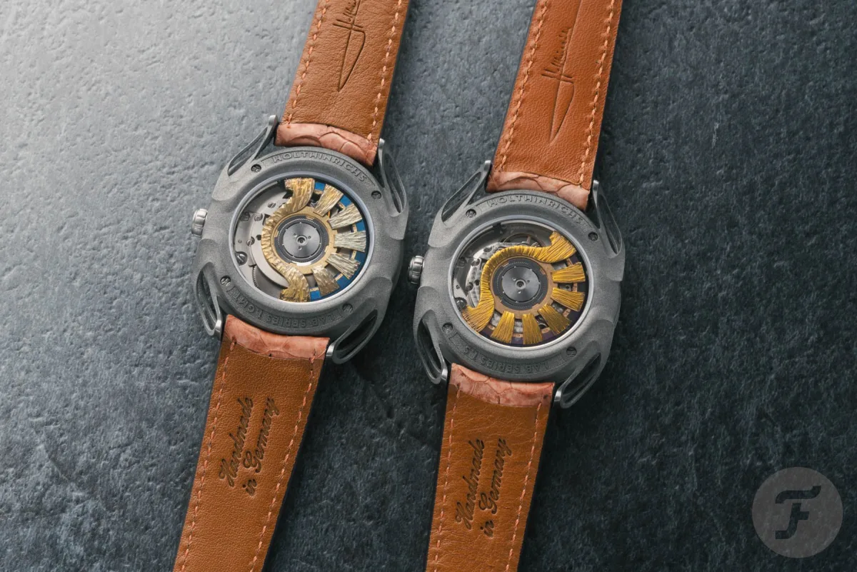 Holthinrichs Lab Series 1.S with sunray pattern and green subdial