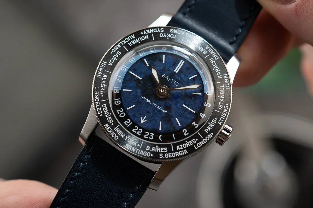 Baltic Heures du Monde with labradorite and sodalite dials