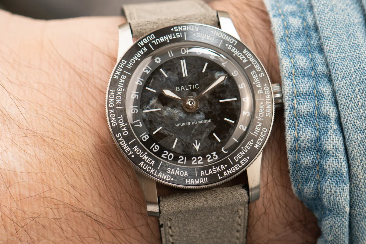 Baltic Heures du Monde dial with GMT and world time functions