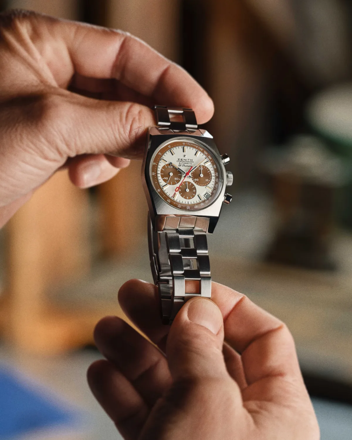 Zenith Chronomaster on a vintage ladder bracelet