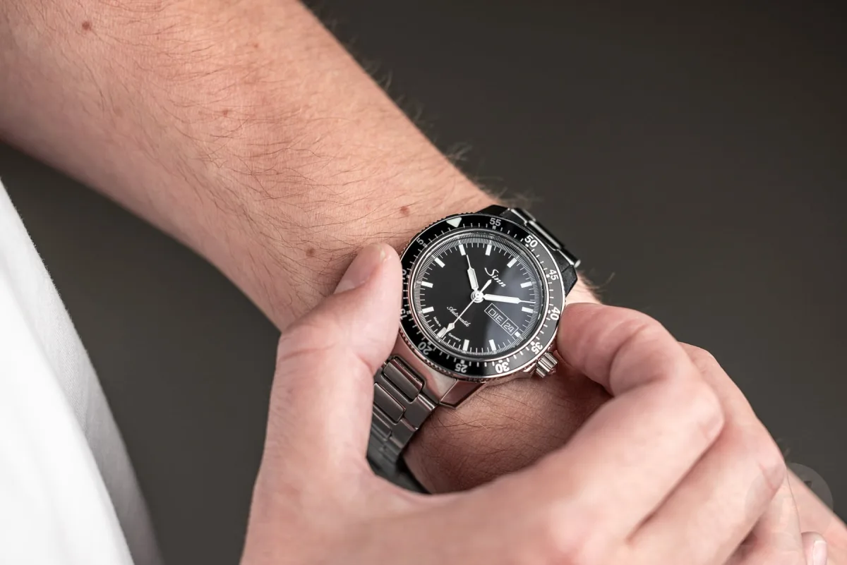 Sinn 104 on a brown leather strap