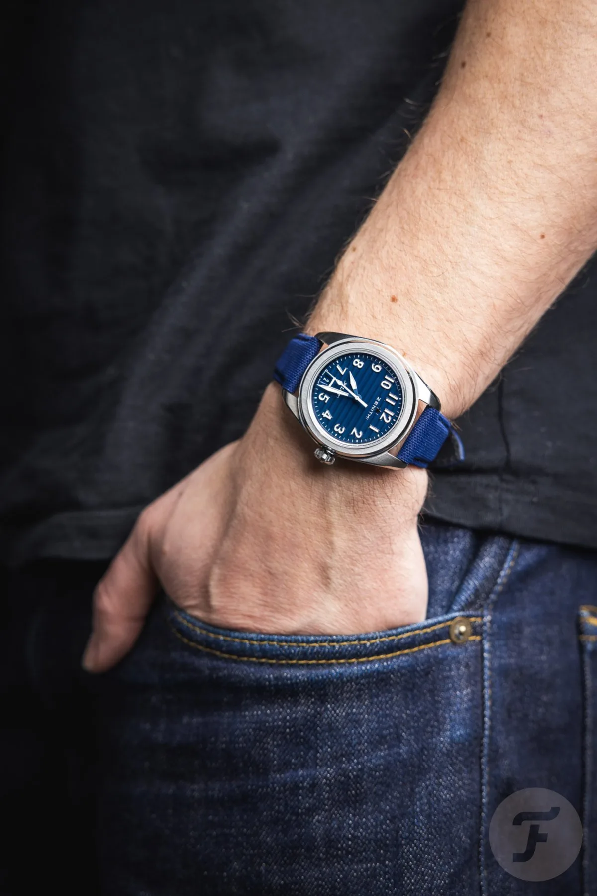 Zenith Pilot Automatic dial close-up