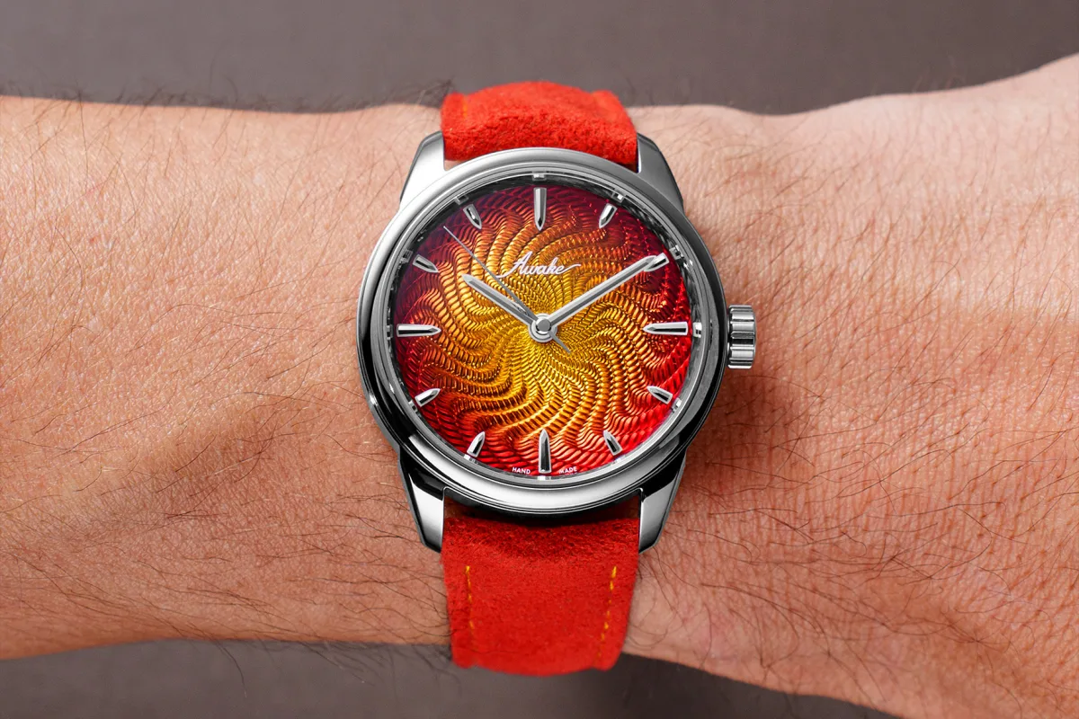 Awake Sơn Mài Guilloché Main dial in Hanoi during Sơn Mài lacquering