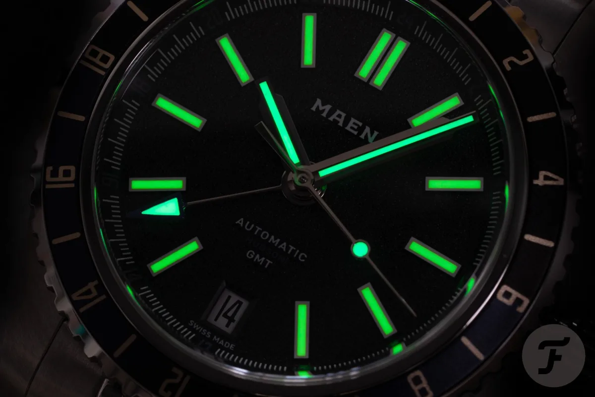 Maen Hudson GMT MKII GMT hand detail