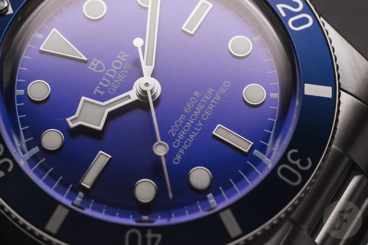 Tudor Black Bay 54 showing Tudor Blue dial and bezel