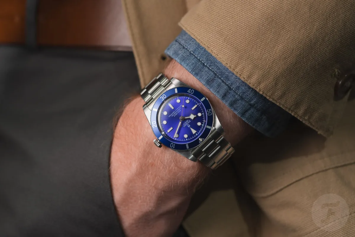 Person wearing the Tudor Black Bay 54 on wrist