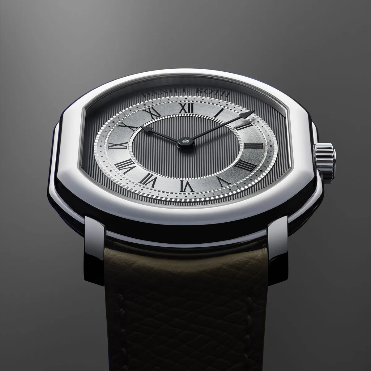 Side view of Daniel Roth Extra-Plat Platinum watch case