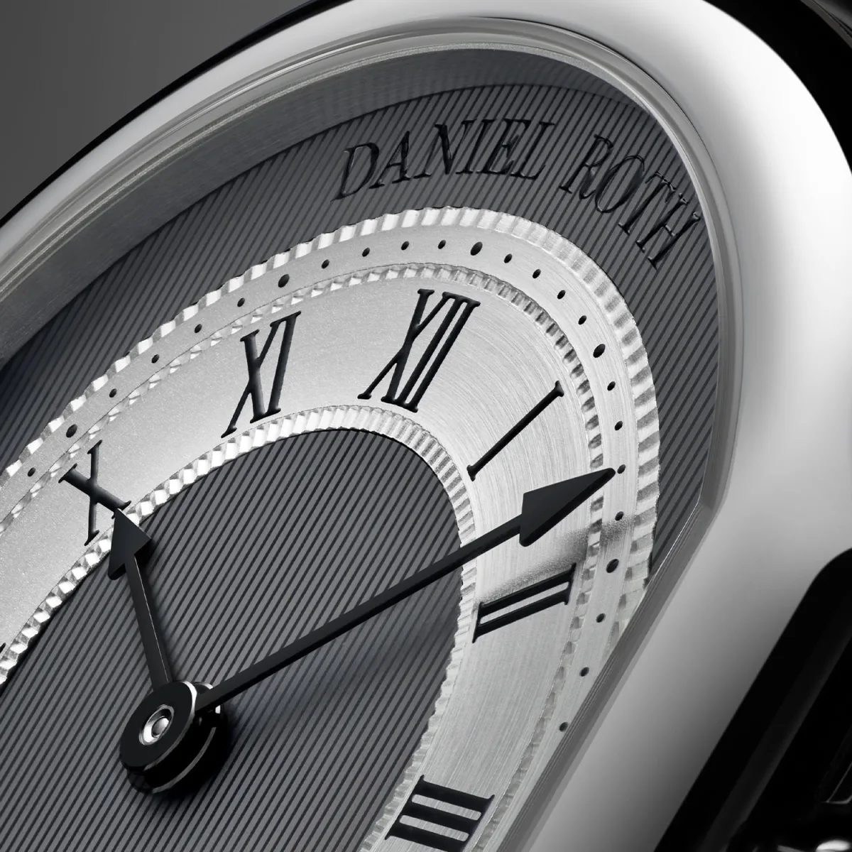 Gray guilloché dial of Daniel Roth Extra-Plat Platinum watch