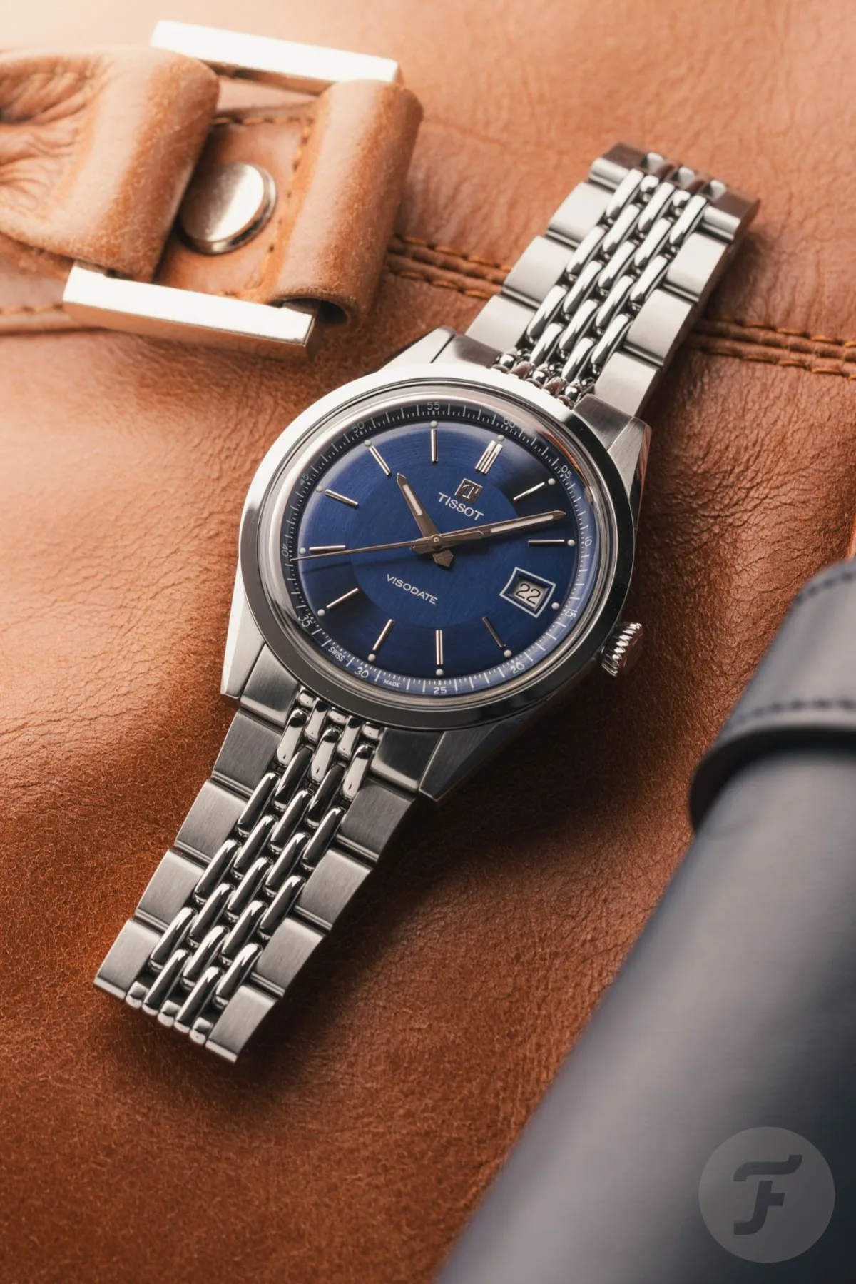 Tissot Heritage Visodate with mid-20th-century design.