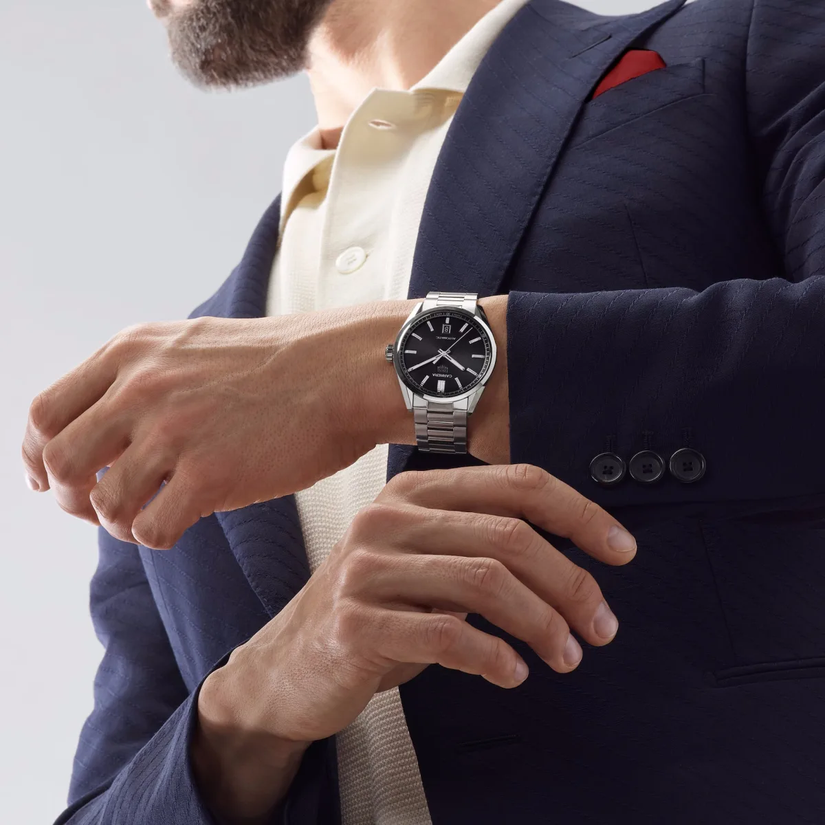 TAG Heuer Carrera Date watch on a steel bracelet