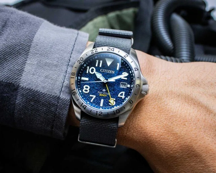 Citizen Promaster Land GMT watch with blue dial
