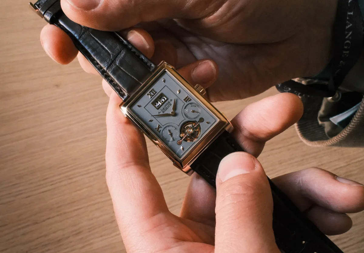 Close-up of the 1815 chronograph