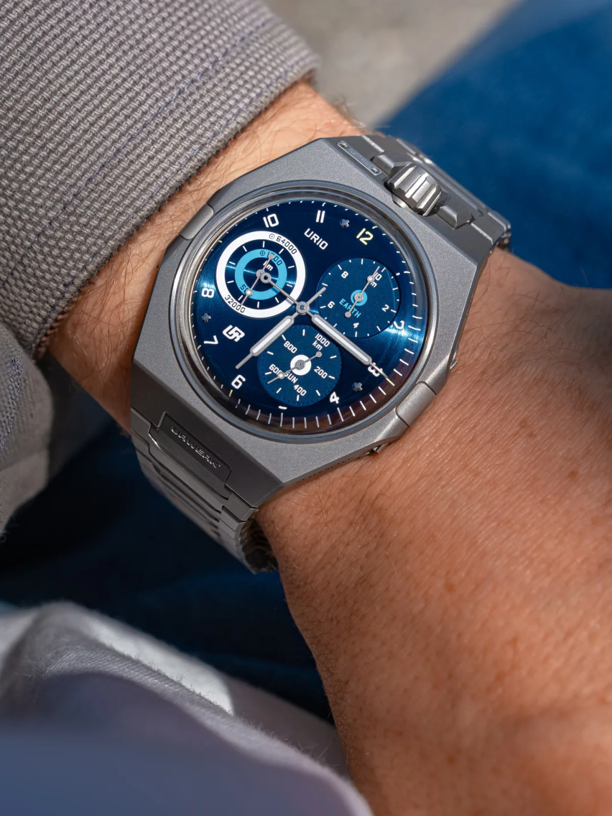 Urwerk UR-10 SpaceMeter Blue with 3 additional dials