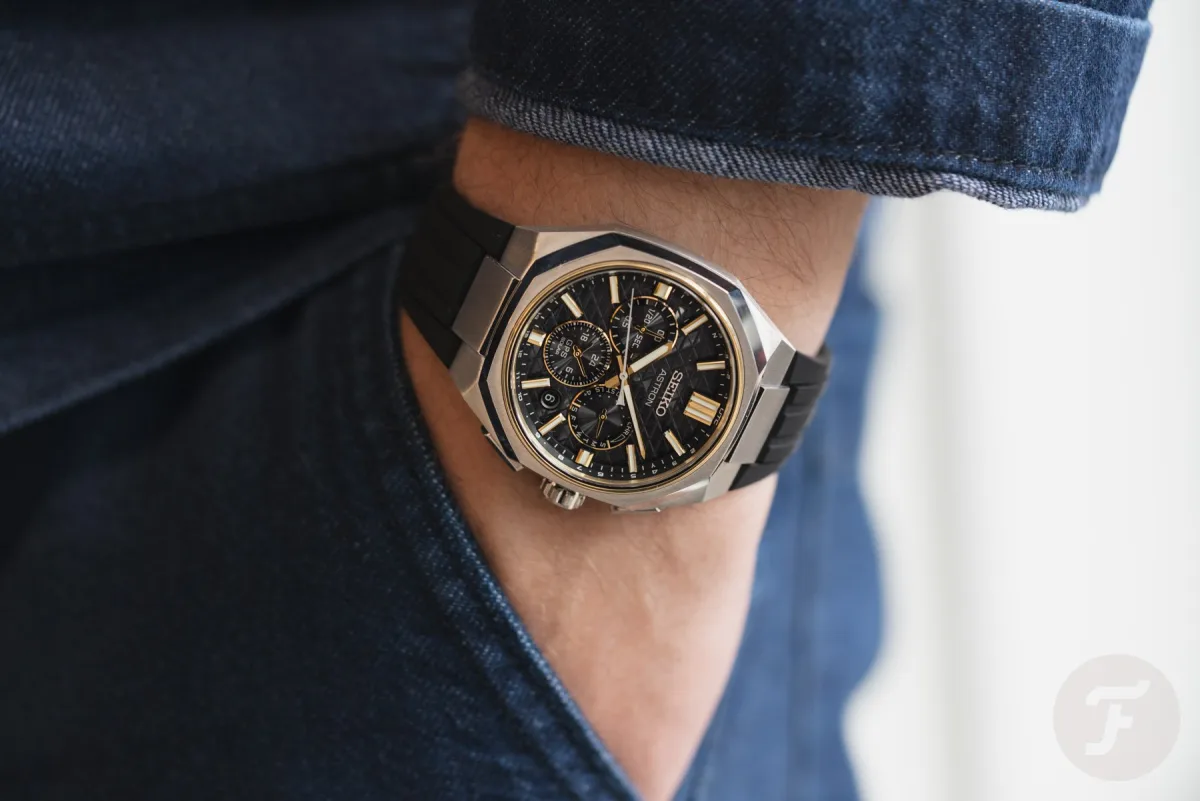 Seiko Astron GPS Solar Dual-Time worn on wrist