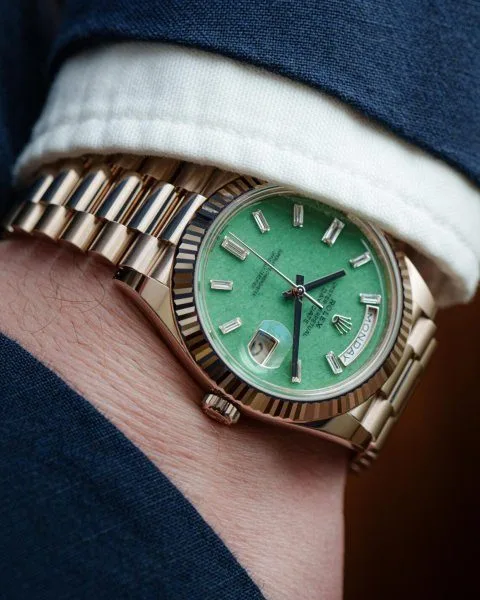 Rolex Jubilee gold bracelet detail